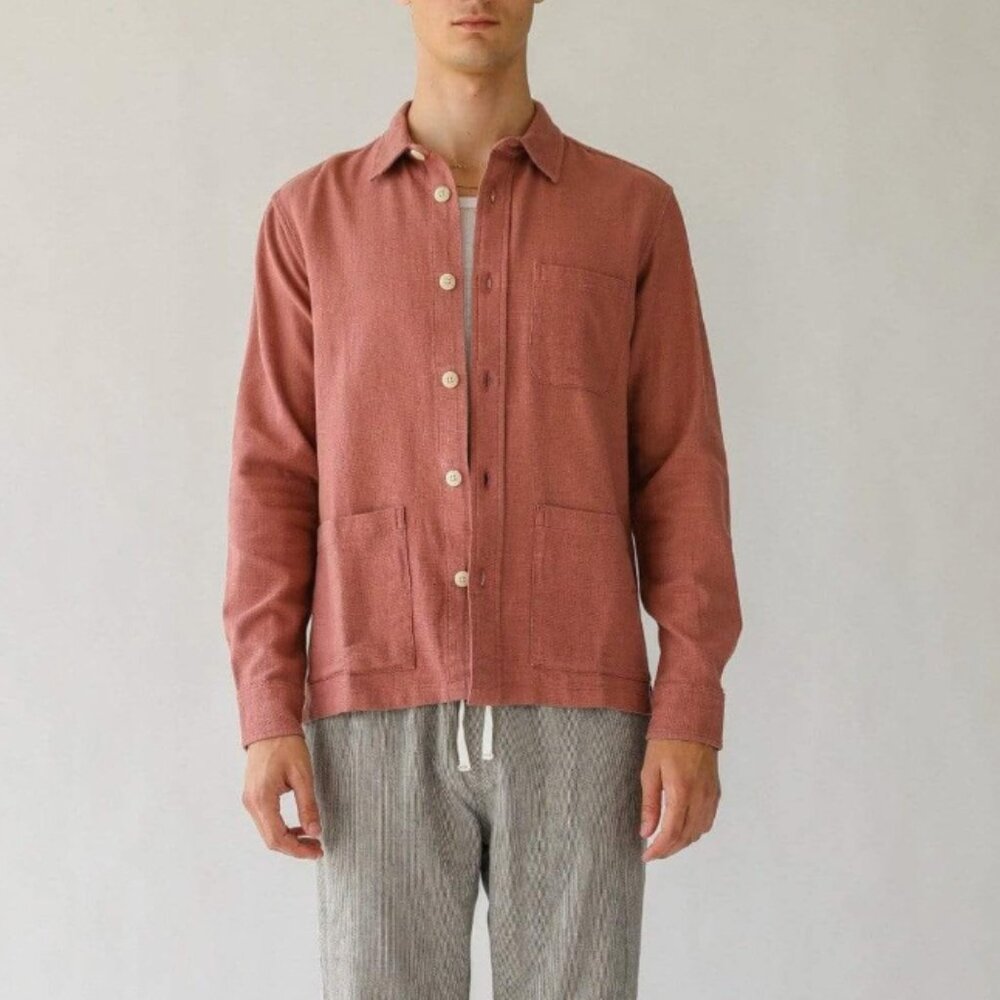 Corridor Open Weave Overshirt XL Dusty Rose